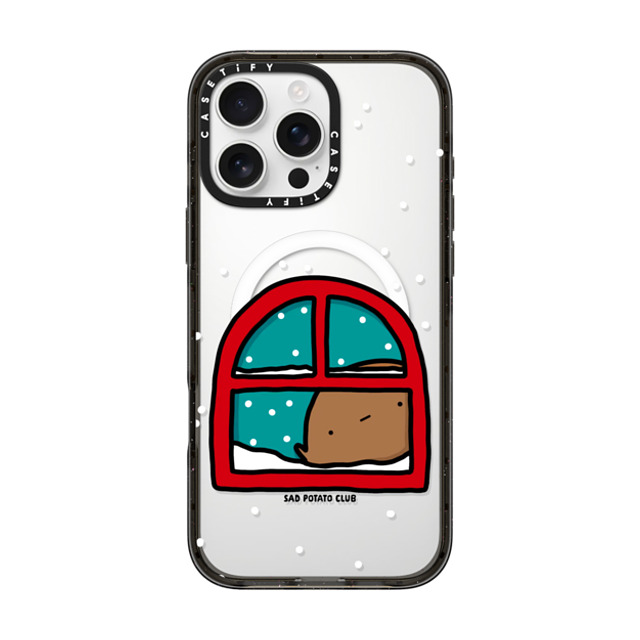 sad potato club x CASETiFY iPhone 16 Pro Max ケース ブラック インパクトケース MagSafe対応 i'm an inside potato