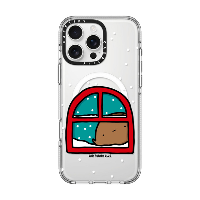 sad potato club x CASETiFY iPhone 16 Pro Max ケース クリア クリア ケース MagSafe対応 i'm an inside potato