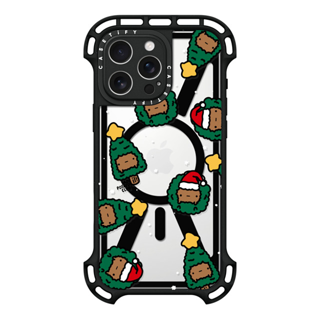 sad potato club x CASETiFY iPhone 16 Pro Max ケース ブラック ウルトラ バウンスケース MagSafe対応 merry potatomas