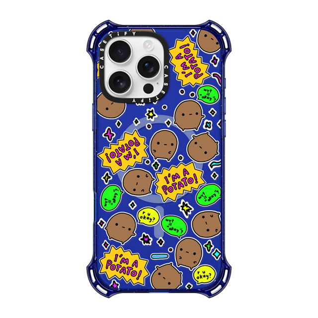 sad potato club x CASETiFY iPhone 16 Pro Max Case コバルトブルー バウンスケース imma potato stickers sad potato club x CASETiFY iPhone 16 Pro Max Case コバルトブルー バウンスケース imma potato stickers