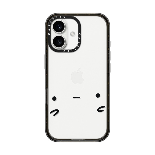 sad potato club x CASETiFY iPhone 16 ケース ブラック インパクトケース sad potato face