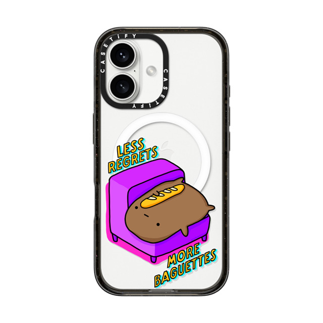 sad potato club x CASETiFY iPhone 16 Case Cartoon Black Impact Case MagSafe Compatible less regrets, more baguettes Back to School sad potato club x CASETiFY iPhone 16 Case Cartoon Black Impact Case MagSafe Compatible less regrets, more baguettes Back to School