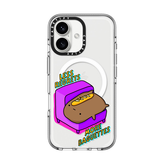 sad potato club x CASETiFY iPhone 16 Case Cartoon クリア クリア ケース MagSafe対応 less regrets, more baguettes Back to School sad potato club x CASETiFY iPhone 16 Case Cartoon クリア クリア ケース MagSafe対応 less regrets, more baguettes Back to School