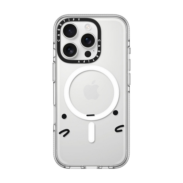 sad potato club x CASETiFY iPhone 16 Pro ケース クリア クリア ケース MagSafe対応 sad potato face