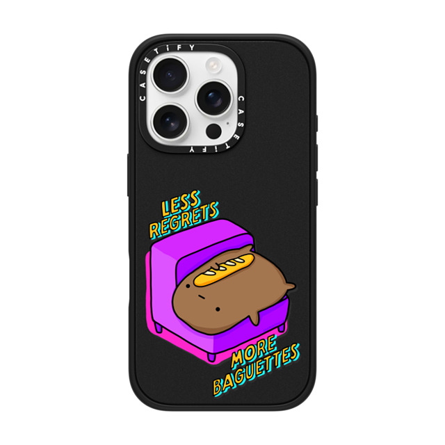 sad potato club x CASETiFY iPhone 16 Pro Case Cartoon Matte Black Impact Case MagSafe Compatible less regrets, more baguettes Back to School sad potato club x CASETiFY iPhone 16 Pro Case Cartoon Matte Black Impact Case MagSafe Compatible less regrets, more baguettes Back to School