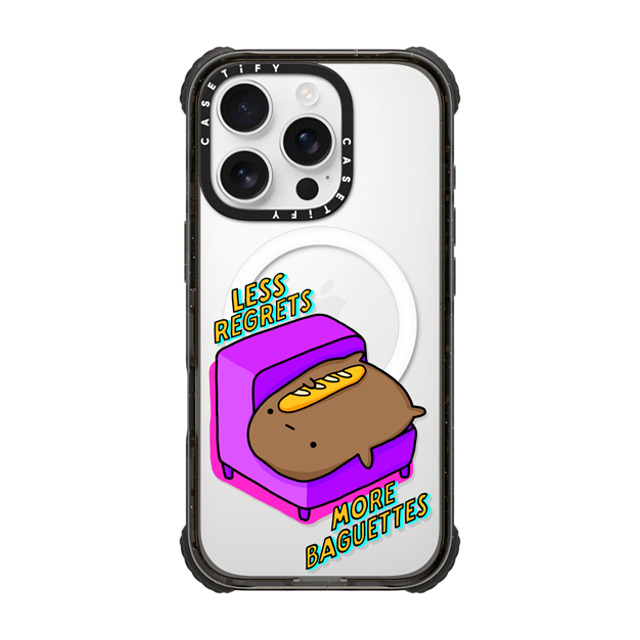 sad potato club x CASETiFY iPhone 16 Pro Case Cartoon Black ウルトラ インパクトケース MagSafe 対応 less regrets, more baguettes Back to School sad potato club x CASETiFY iPhone 16 Pro Case Cartoon Black ウルトラ インパクトケース MagSafe 対応 less regrets, more baguettes Back to School