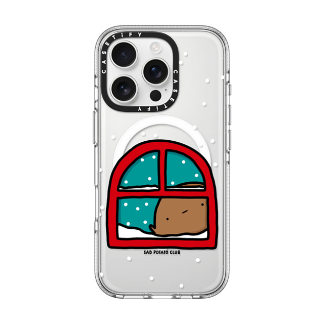 sad potato club x CASETiFY iPhone 16 Pro ケース クリア クリア ケース MagSafe対応 i'm an inside potato