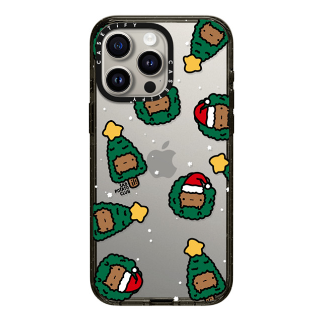 sad potato club x CASETiFY iPhone 15 Pro Max ケース ブラック インパクトケース merry potatomas