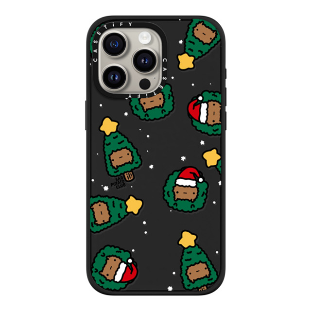 sad potato club x CASETiFY iPhone 15 Pro Max ケース マットブラック インパクトケース MagSafe対応 merry potatomas