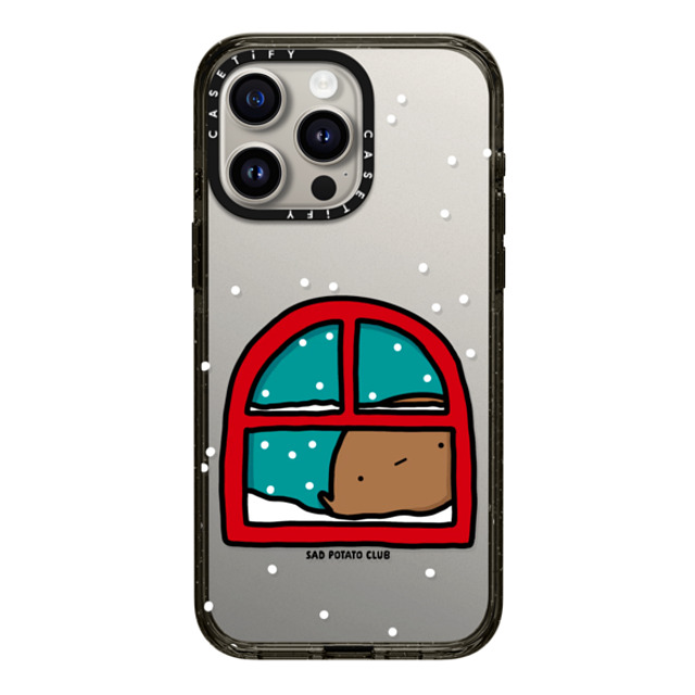 sad potato club x CASETiFY iPhone 15 Pro Max ケース ブラック インパクトケース i'm an inside potato