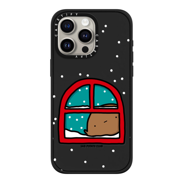 sad potato club x CASETiFY iPhone 15 Pro Max ケース マットブラック インパクトケース MagSafe対応 i'm an inside potato