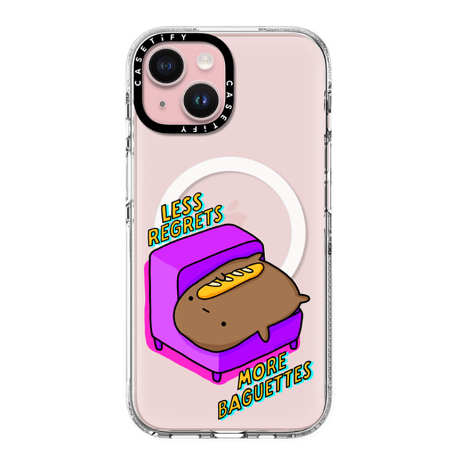 sad potato club x CASETiFY iPhone 15 Case Cartoon クリア クリア ケース MagSafe対応 less regrets, more baguettes Back to School sad potato club x CASETiFY iPhone 15 Case Cartoon クリア クリア ケース MagSafe対応 less regrets, more baguettes Back to School