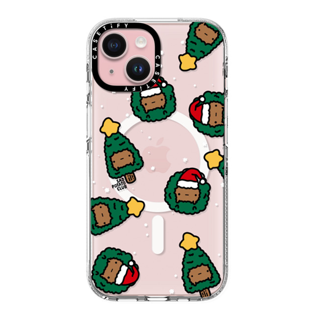 sad potato club x CASETiFY iPhone 15 ケース クリア クリア ケース MagSafe対応 merry potatomas