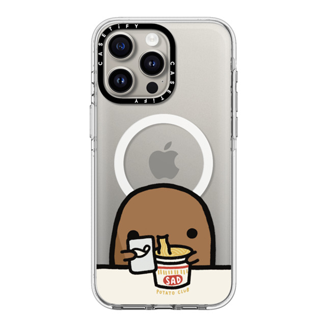 sad potato club x CASETiFY iPhone 15 Pro Max ケース クリア クリア ケース MagSafe対応 cup noodles by sad potato club