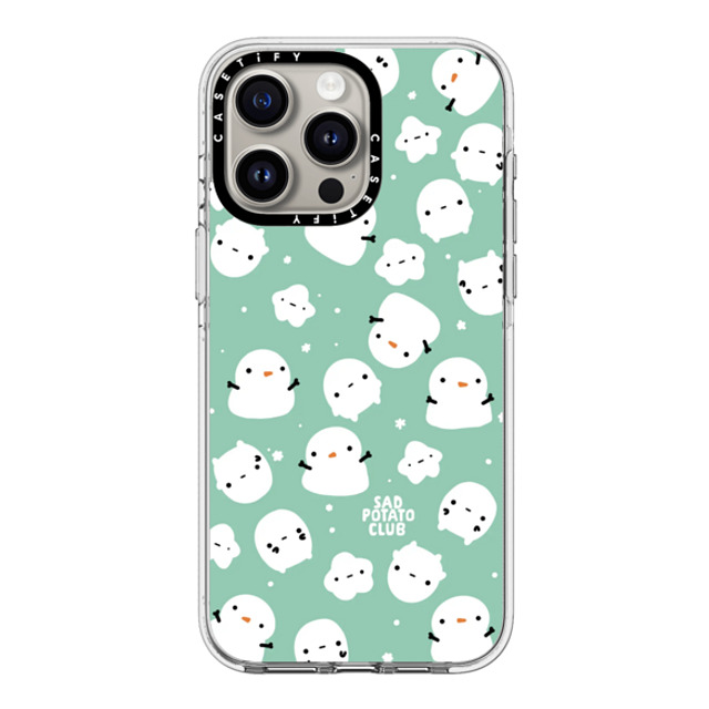 sad potato club x CASETiFY iPhone 15 Pro Max ケース クリア クリア ケース MagSafe対応 snowy potatoes