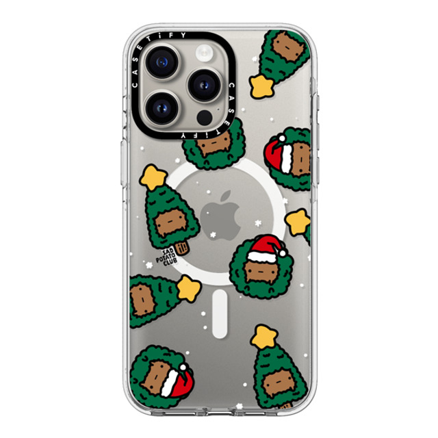 sad potato club x CASETiFY iPhone 15 Pro Max ケース クリア クリア ケース MagSafe対応 merry potatomas