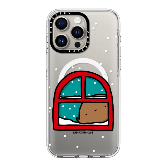 sad potato club x CASETiFY iPhone 15 Pro Max ケース クリア クリア ケース MagSafe対応 i'm an inside potato