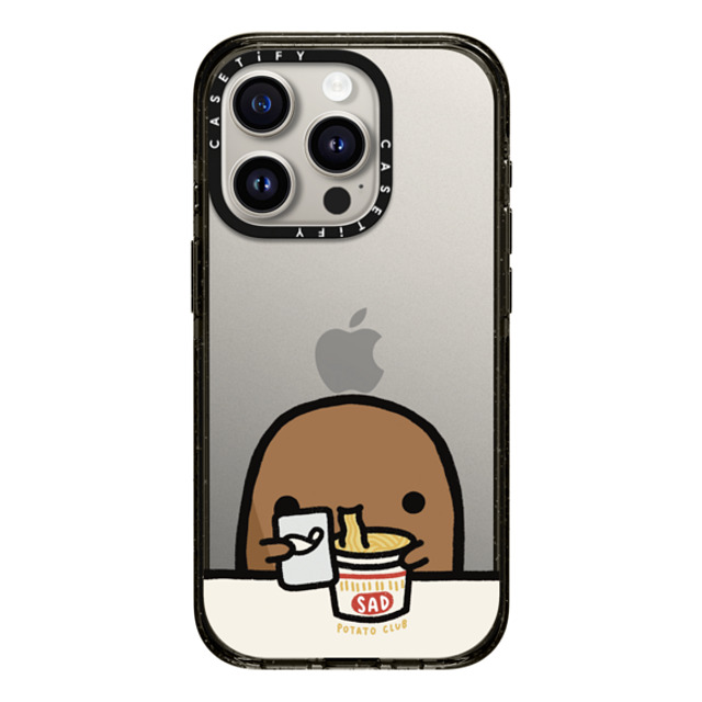 sad potato club x CASETiFY iPhone 15 Pro ケース ブラック インパクトケース cup noodles by sad potato club