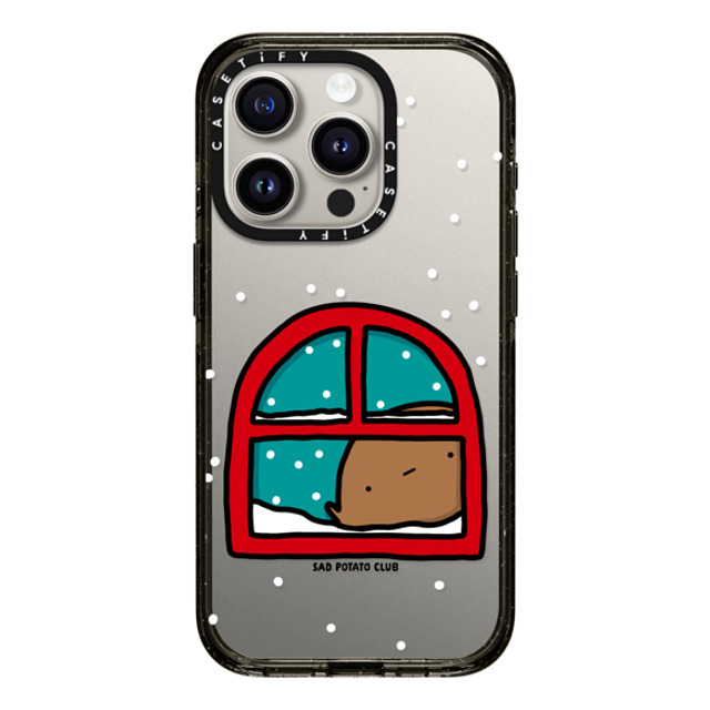 sad potato club x CASETiFY iPhone 15 Pro ケース ブラック インパクトケース i'm an inside potato