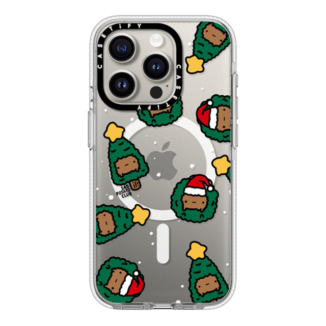 sad potato club x CASETiFY iPhone 15 Pro ケース クリア クリア ケース MagSafe対応 merry potatomas