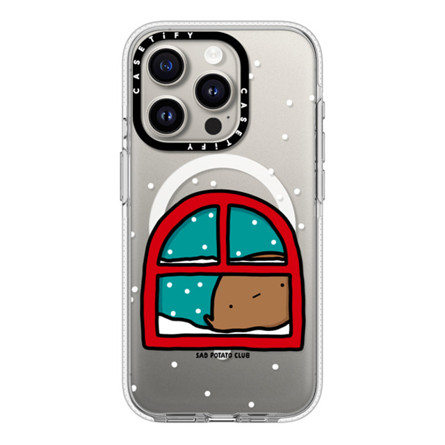 sad potato club x CASETiFY iPhone 15 Pro ケース クリア クリア ケース MagSafe対応 i'm an inside potato