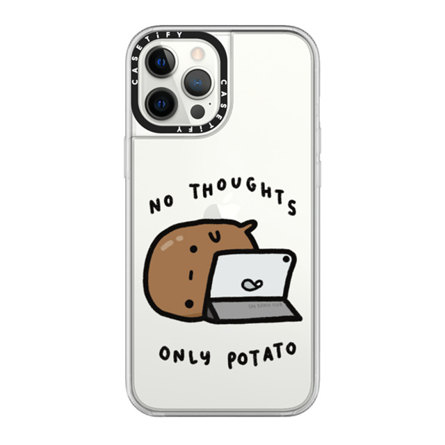 sad potato club x CASETiFY iPhone 12 Pro Max Case Cartoon,Quote クリア グリップケース no thoughts by sad potato club Back to School sad potato club x CASETiFY iPhone 12 Pro Max Case Cartoon,Quote クリア グリップケース no thoughts by sad potato club Back to School