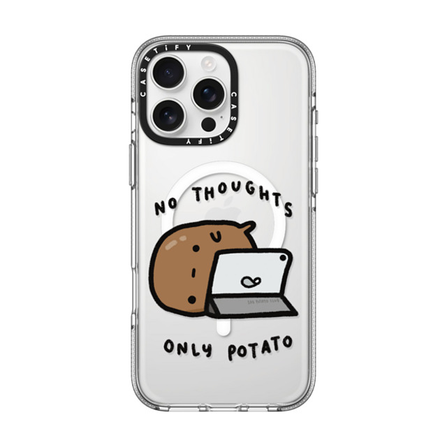 sad potato club x CASETiFY iPhone 16 Pro Max ケース クリア クリア ケース MagSafe対応 no thoughts by sad potato club