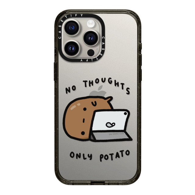 sad potato club x CASETiFY iPhone 15 Pro Max ケース ブラック インパクトケース no thoughts by sad potato club