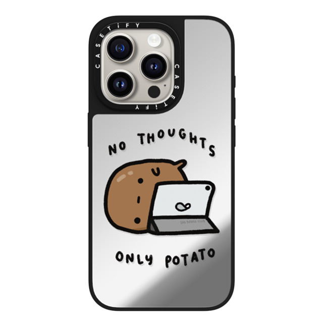 sad potato club x CASETiFY iPhone 15 Pro Case Silver on Black ミラーケース MagSafe対応 no thoughts by sad potato club sad potato club x CASETiFY iPhone 15 Pro Case Silver on Black ミラーケース MagSafe対応 no thoughts by sad potato club