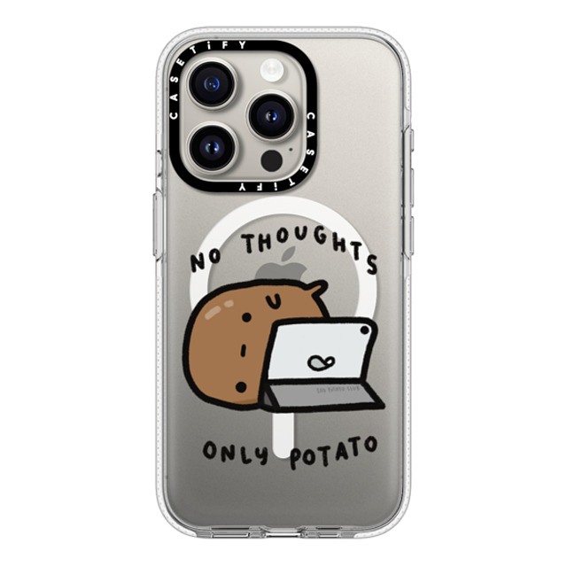 sad potato club x CASETiFY iPhone 15 Pro ケース クリア クリア ケース MagSafe対応 no thoughts by sad potato club