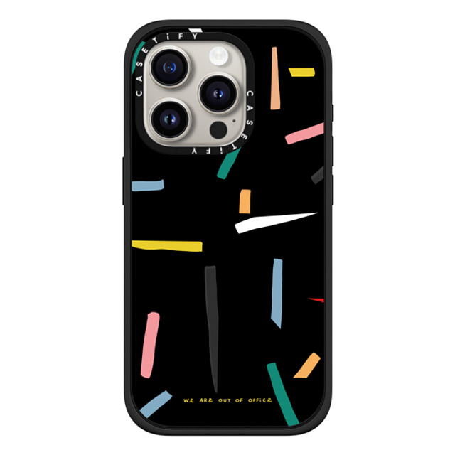 Weareoutofoffice x CASETiFY iPhone 15 Pro ケース Geometric,Abstract マットブラック インパクトケース MagSafe対応 Gym by We are out of office Back to School Weareoutofoffice x CASETiFY iPhone 15 Pro ケース Geometric,Abstract マットブラック インパクトケース MagSafe対応 Gym by We are out of office Back to School