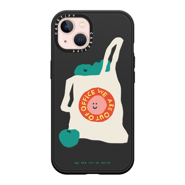 Weareoutofoffice x CASETiFY iPhone 13 ケース マットブラック インパクトケース MagSafe対応 Shopping by We are out of office