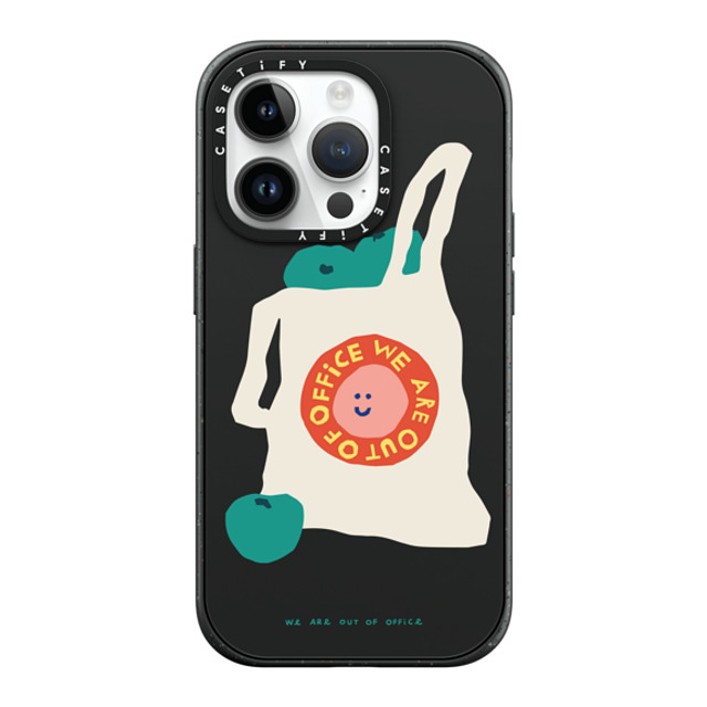 Weareoutofoffice x CASETiFY iPhone 14 Pro ケース マットブラック インパクトケース MagSafe対応 Shopping by We are out of office