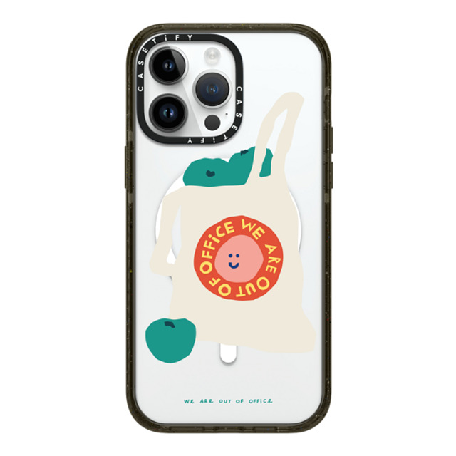 Weareoutofoffice x CASETiFY iPhone 14 Pro Max ケース ブラック インパクトケース MagSafe対応 Shopping by We are out of office