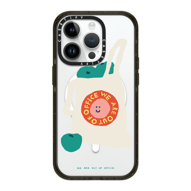 Weareoutofoffice x CASETiFY iPhone 14 Pro ケース ブラック インパクトケース MagSafe対応 Shopping by We are out of office