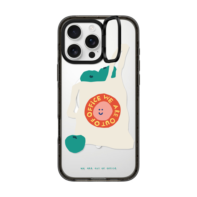 Weareoutofoffice x CASETiFY iPhone 16 Pro Max ケース ブラック インパクトリングスタンドケース MagSafe対応 Shopping by We are out of office