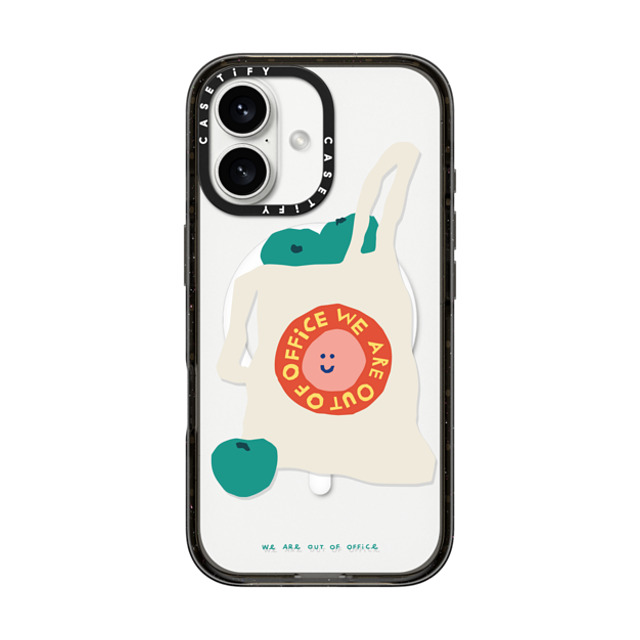 Weareoutofoffice x CASETiFY iPhone 16 ケース ブラック インパクトケース MagSafe対応 Shopping by We are out of office