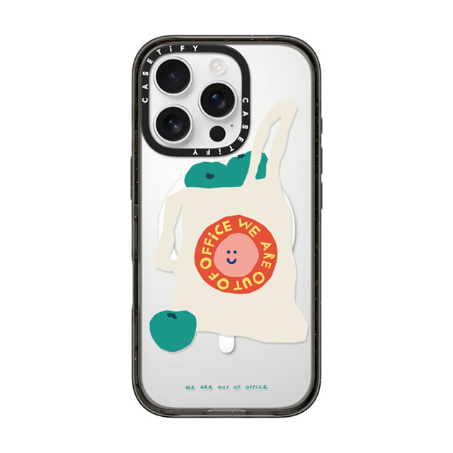 Weareoutofoffice x CASETiFY iPhone 16 Pro ケース ブラック インパクトケース MagSafe対応 Shopping by We are out of office