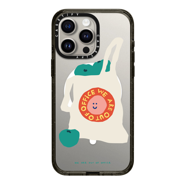 Weareoutofoffice x CASETiFY iPhone 15 Pro Max ケース ブラック インパクトケース MagSafe対応 Shopping by We are out of office