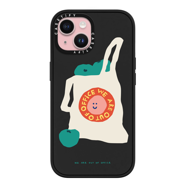 Weareoutofoffice x CASETiFY iPhone 15 ケース マットブラック インパクトケース MagSafe対応 Shopping by We are out of office