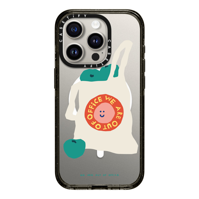 Weareoutofoffice x CASETiFY iPhone 15 Pro ケース ブラック インパクトケース MagSafe対応 Shopping by We are out of office