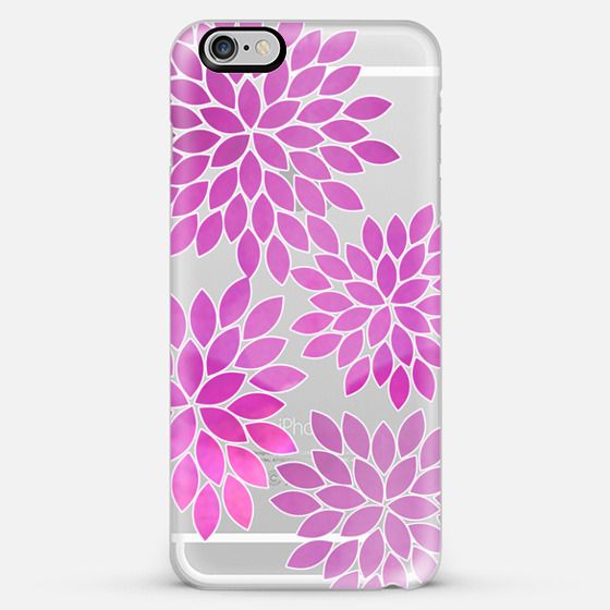 pink mums-transparent iPhone 6 Plus Case by Sylvia Cook | Casetify