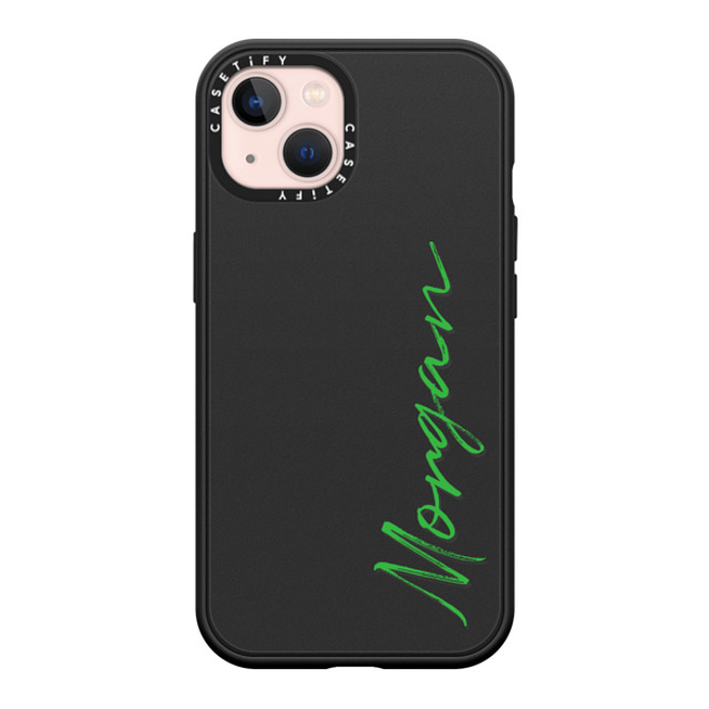 CASETiFY iPhone 13 ケース マットブラック インパクトケース MagSafe対応 Custom Case - Morgan