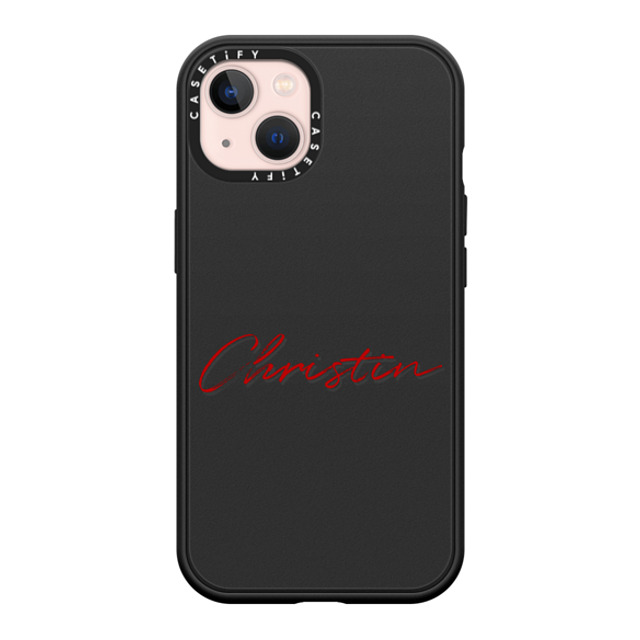 CASETiFY iPhone 13 ケース マットブラック インパクトケース MagSafe対応 Custom Case - Christin