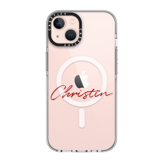 CASETiFY iPhone 13 ケース クリア クリア ケース MagSafe対応 Custom Case - Christin