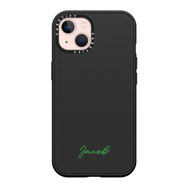 CASETiFY iPhone 13 ケース マットブラック インパクトケース MagSafe対応 Custom Case - Jacob