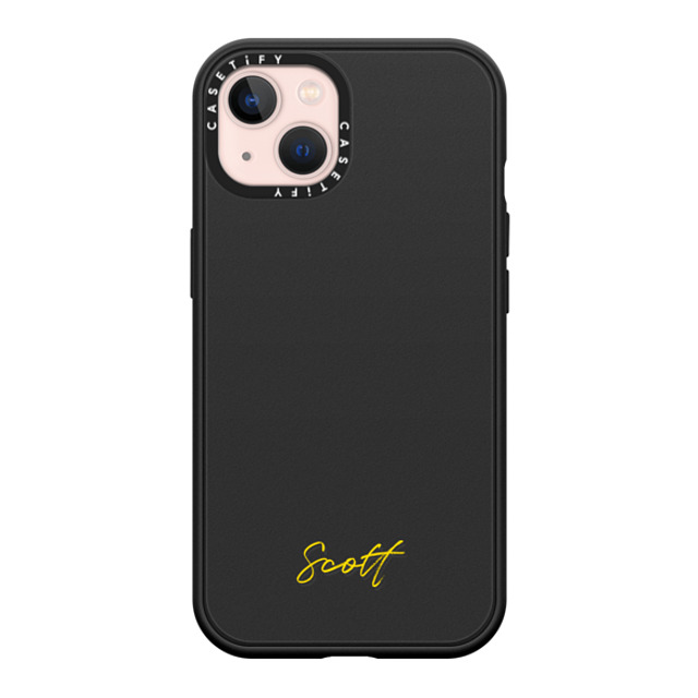 CASETiFY iPhone 13 ケース マットブラック インパクトケース MagSafe対応 Custom Case - Scott