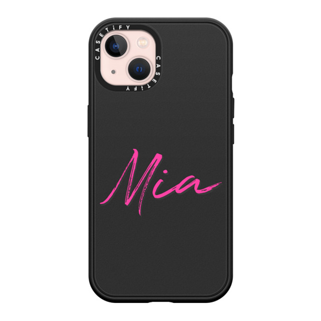 CASETiFY iPhone 13 ケース マットブラック インパクトケース MagSafe対応 Custom Case - Mia