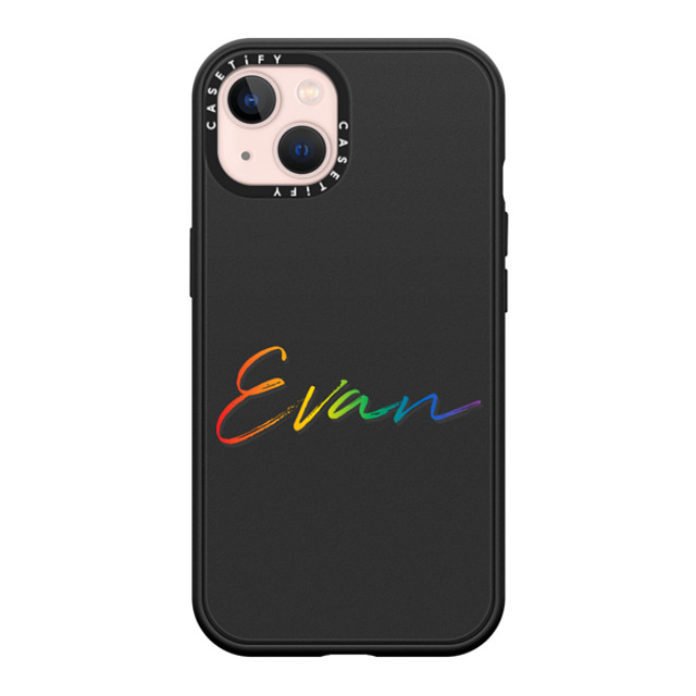 CASETiFY iPhone 13 ケース マットブラック インパクトケース MagSafe対応 Custom Case - Evan