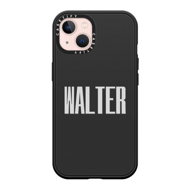 CASETiFY iPhone 13 ケース マットブラック インパクトケース MagSafe対応 Custom Case - Walter